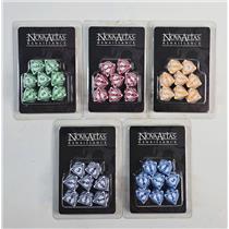 Nova Aetas Renaissance: Dice Set (Blue, Yellow, Red, Green, Purple) - SEALED