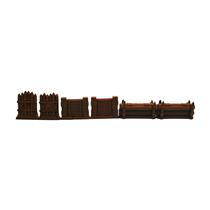 Catapult Feud: Set of 6 Brown Barricades by Vesuvius Media - SEALED