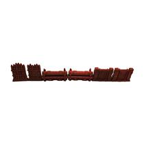 Catapult Feud: Set of 6 Dark Brown Barricades by Vesuvius Media - SEALED