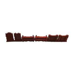 Catapult Feud: Set of 6 Dark Brown Barricades by Vesuvius Media - SEALED
