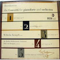 KEMPEN KEMPFF beethoven concerti pianoforte 3 LP VG+ DX 125 Vinyl 1953 Record