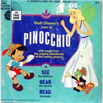 PINOCCHIO the story of EP VG- DISNEYLAND 311 Vinyl 1966 Record