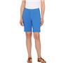 Susan Graver Size 3X Paris Blue Weekend French Knit Pull-On Bermuda Shorts