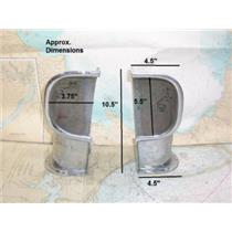 Boaters' Resale Shop of Tx 1305 0521.04 PAIR OF CHROME SIDE MOUNT COWL VENT