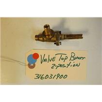 TAPPAN  STOVE 316031900   Valve-top Burner, 2-position   USED