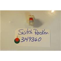 WHIRLPOOL  STOVE 3149360 Switch, Rocker (white) used part