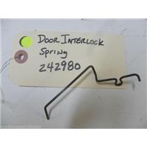 KITCHEN AID DISHWASHER 242980 DOOR INTERLOCK SPRING USED PART ASSEMBLY