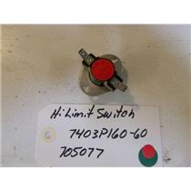 MAGIC CHEF STOVE 7403P160-60  705077  Switch, Hi-limit USED PART
