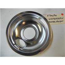 NEW WHIRLPOOL KENMORE OVEN RANGE STOVE 6 INCH CHROME DRIP PAN BOWL W10196406RW