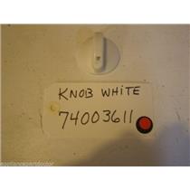 MAYTAG STOVE 74003611  Knob white   USED