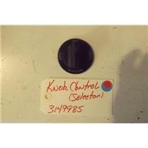 WHIRLPOOL STOVE 3149985 Knob, Control (selector)  used part