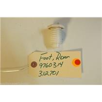 WHIRLPOOL STOVE 9760314   312701    Foot, Rear   used