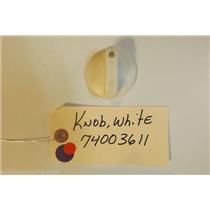 MAYTAG STOVE 74003611 Knob white   USED