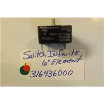 FRIGIDAIRE STOVE 316436000 Switch,infinite , 6`` Element   used part