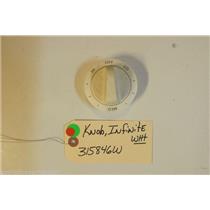AMANA Stove  315846W Knob, Infinite Switch (wht)   USED PART