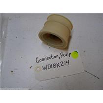 GE DISHWASHER WD18X214 PUMP CONNECTOR USED PART ASSEMBLY