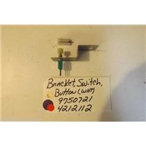 KITCHENAID STOVE  9750721  4212112  Bracket, Switch,  Button, Light used part