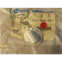 JENN AIR MAGIC CHEF STOVE 71002645 Knob, Thermostat (wht)   NEW IN BAG