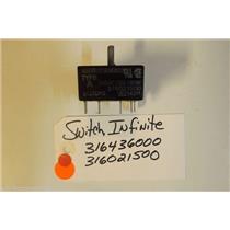 FRIGIDAIRE Stove 316436000   316021500   Switch,infinite small Element USED PART