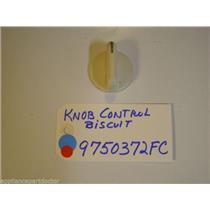 KITCHENAID STOVE 9750372FC  Knob, Control (biscuit)  used part