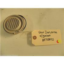 WHIRLPOOL DISHWASHER 8575892 VENT DEFLECTOR W/ GASKET USED PART ASSEMBLY