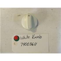 maytag STOVE 74003611   Knob (wht) USED PART