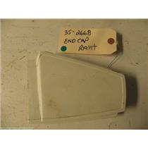 MAYTAG ELECTRIC DRYER 352668 35-2668 END CAP WHITE "RT" USED PART ASSEMBLY