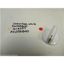 FRIGIDAIRE OVEN 316543800 1614057 AH2581840 WHITE CONTROL KNOB USED PART