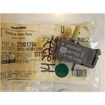 Maytag Crosley Dryer  22001794  Switch, Rotary (2 Pos)  NEW IN BOX