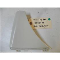 WHIRLPOOL DRYER 8529528 RH GREY TRIM & CLIP USED PART ASSEMBLY