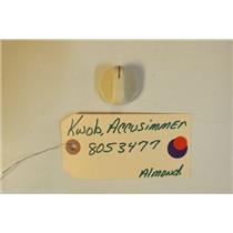 WHIRLPOOL STOVE 8053477     Knob, Accusimmer almond     used
