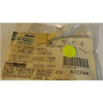 MAYTAG WHIRLPOOL JENN AIR DISHWASHER 3255-0001 Valve, check   NEW IN BAG