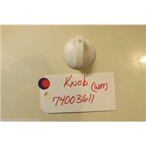MAYTAG  STOVE 74003611 Knob (wht) used part