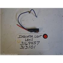 WHIRLPOOL STOVE 3169457 313101   Indicator Light Lens  USED