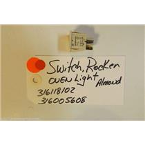 FRIGIDAIRE Stove 316118102   316005608  Switch-rocker,oven Light ,alm USED PART