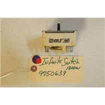 WHIRLPOOL  STOVE 9750639 Infinite Switch  1800 w  5.4-7.8a 240v   used