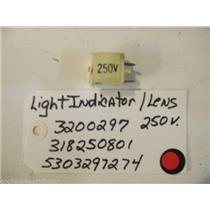 FRIGIDAIRE STOVE 3200297  Light, Indicator 318250801  5303297274   Lens-light
