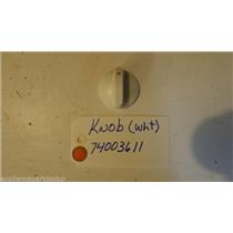 MAYTAG STOVE 74003611 Knob (wht) USED  PART