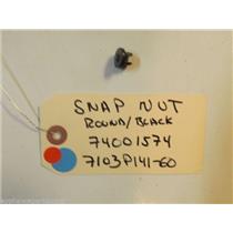 WHIRLPOOL Stove 74001574  7103P141-60 NUT- SNAP ROUND BLACK USED