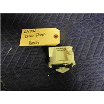 BOSCH DISHWASHER 611332 DRAIN PUMP USED PART ASSEMBLY FREE SHIPPING