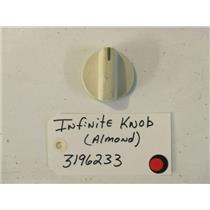 WHIRLPOOL STOVE 3196233  Knob, Infinite almond  used part