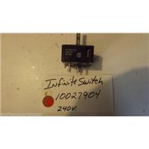 AMANA  STOVE 10027904  infinite switch 240v used part