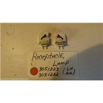 FRIGIDAIRE STOVE 3051223  3051222  Receptacle-lamp (Lh) (Rh) USED  PART
