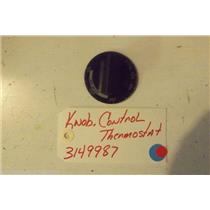WHIRLPOOL STOVE 3149987 Knob, Control (thermostat)  used part