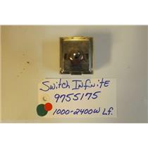 KITCHENAID STOVE 9755175 Switch, Infinite (1000-2400w, Lf) used part