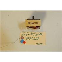 WHIRLPOOL  STOVE 9750638   Infinite Switch   1500 w  5.2-6.6a  used