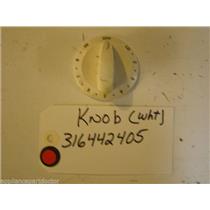 KENMORE STOVE 316442405  Knob ( HI/ LO) (WHT) used part