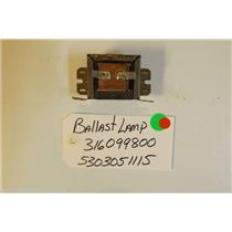FRIGIDAIRE Stove 316099800   5303051115   Ballast-lamp  USED PART