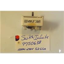 KITCHEN AID STOVE 9750638  Switch Infinite 1500w  240v  5.2-6.6a USED PART