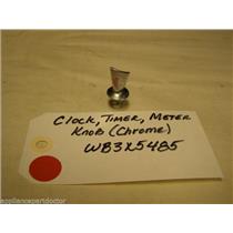 GE OVEN WB3X5485 CHROME CLOCK,TIMER & MEAT METER KNOB USED PART ASSEMBLY
